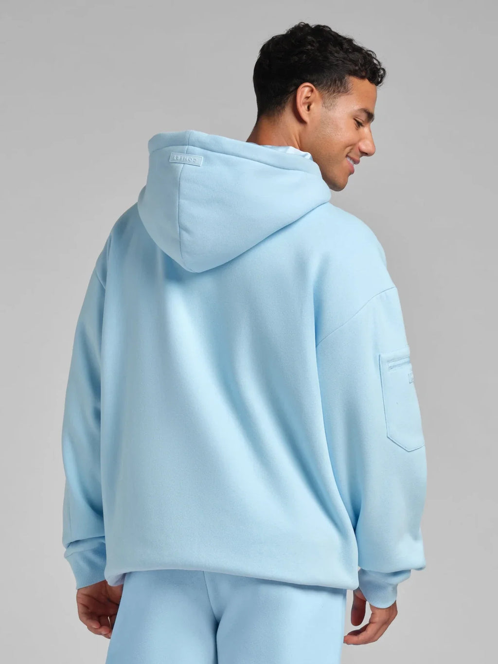 Full-Zip Travel Hoodie - Baby Blue