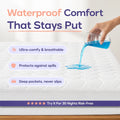 Waterproof Queen Mattress Protector - White