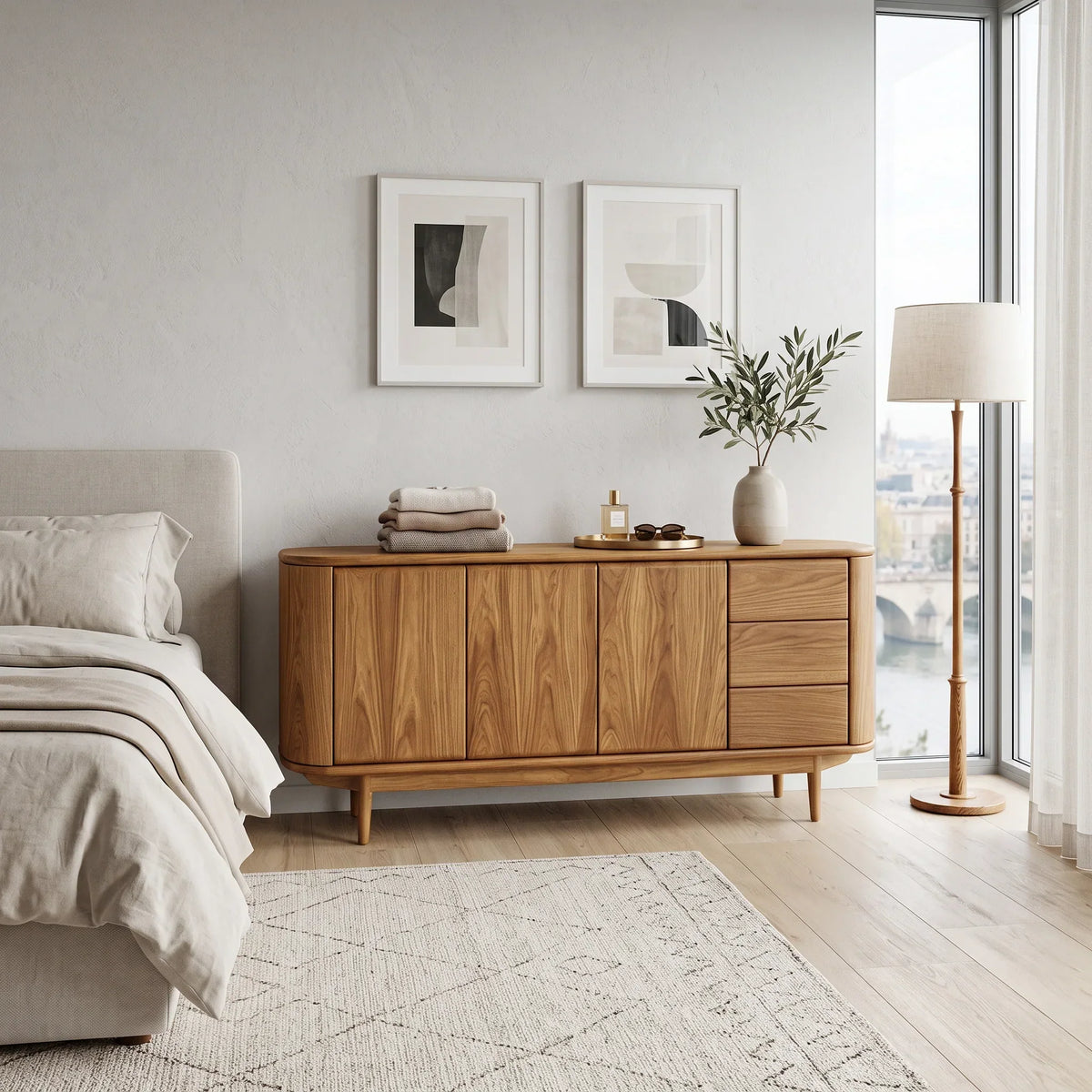 Modern Storage Sideboard With Drawers For Home Office