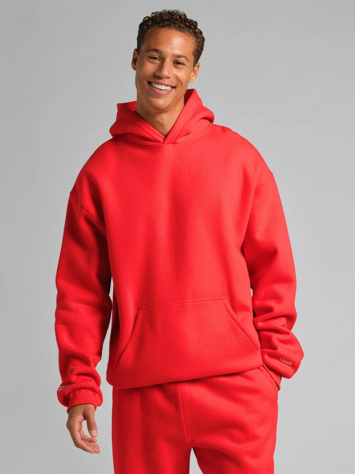 Graphic Pullover Hoodie - Crimson