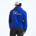 Men's Regular Fit Graphic Hoodie - Blue