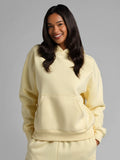Cropped Pullover Hoodie - Buttercream