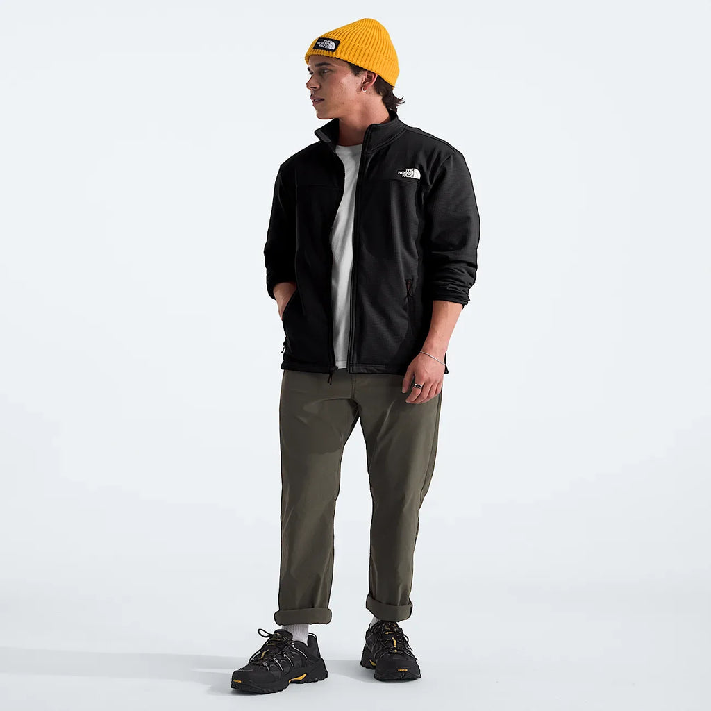Men's Grid Fleece Full-Zip Jacket - Rust