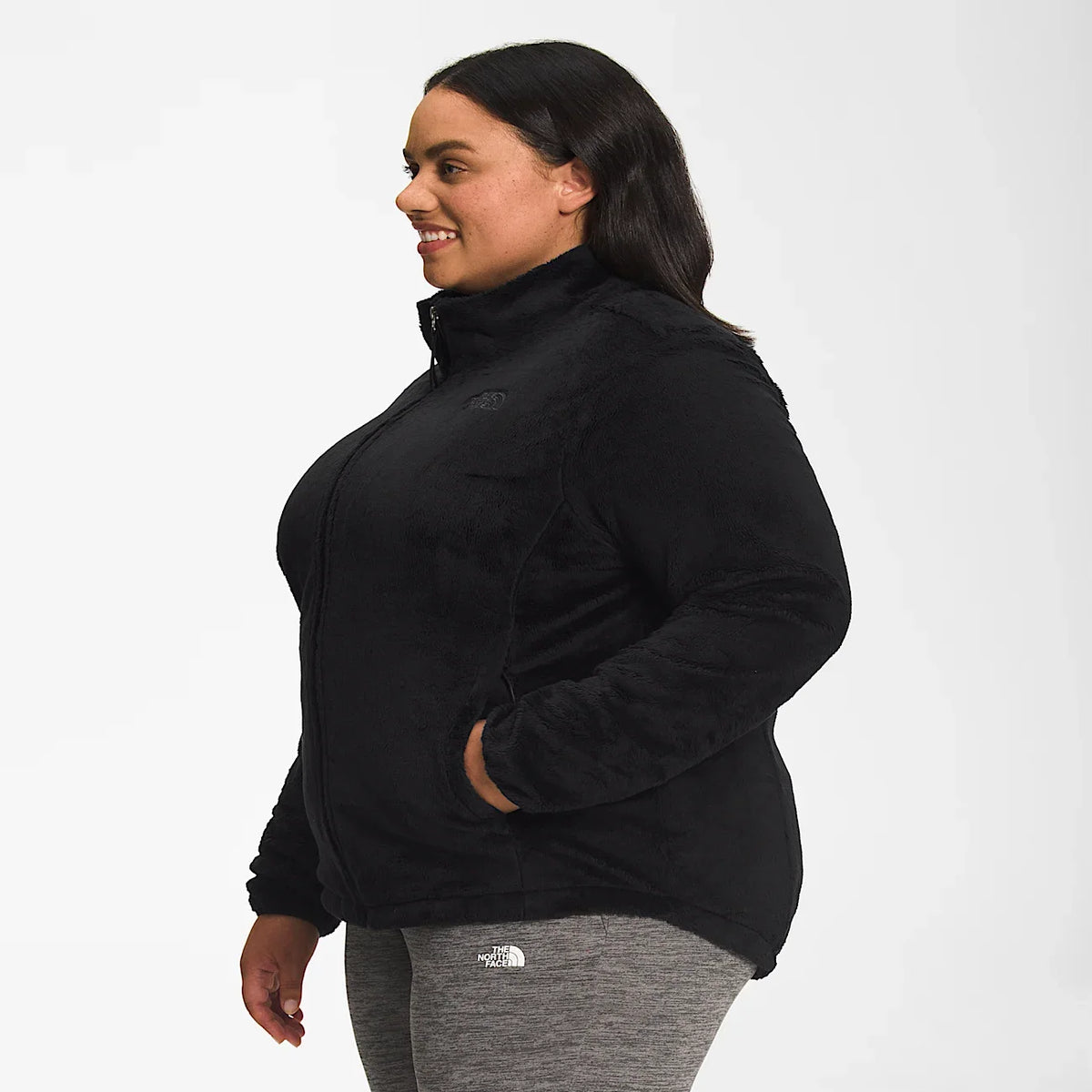 Women's Plus Full-Zip Fleece Jacket - Black