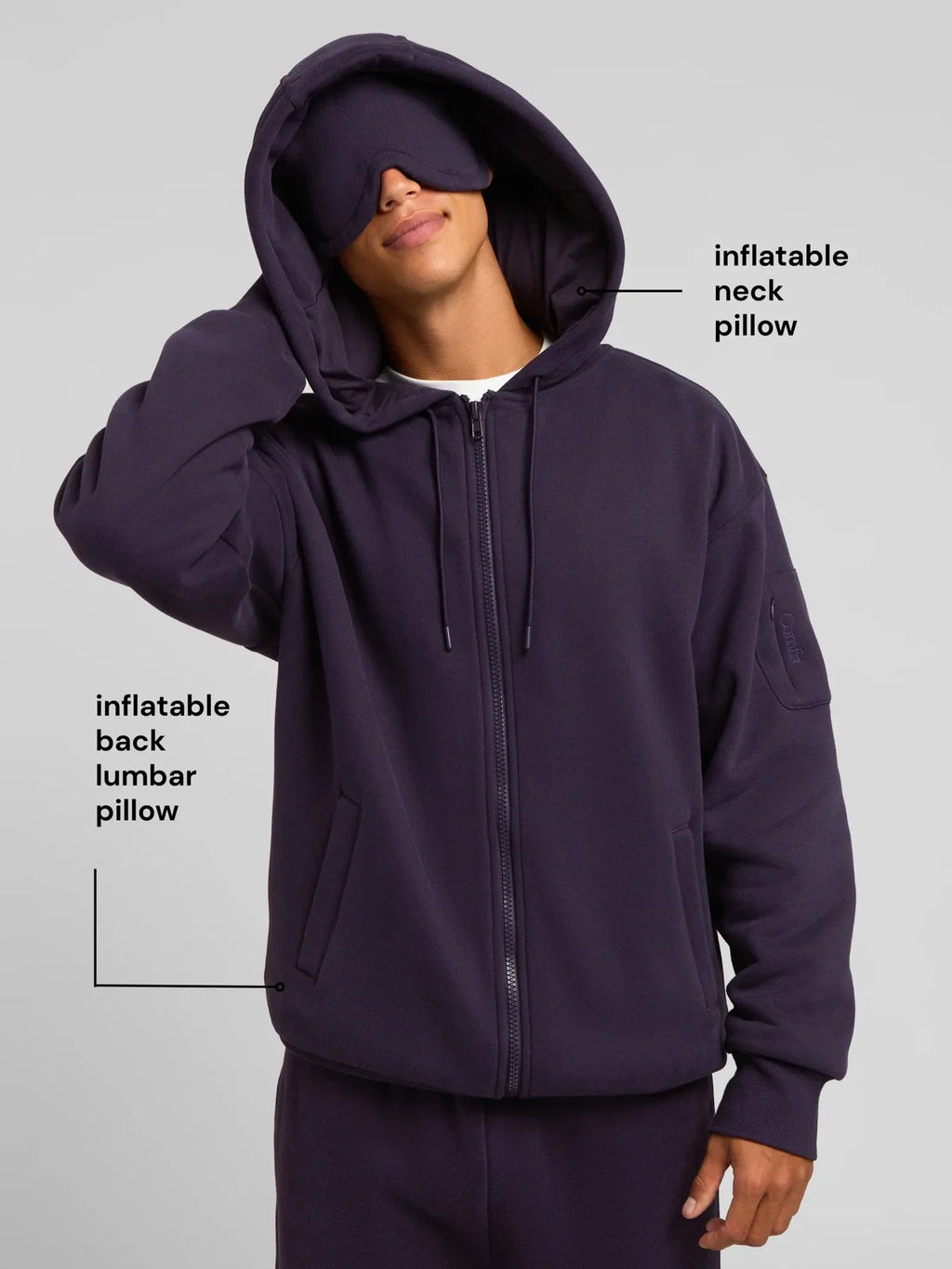 Zip Hoodie - Blackberry