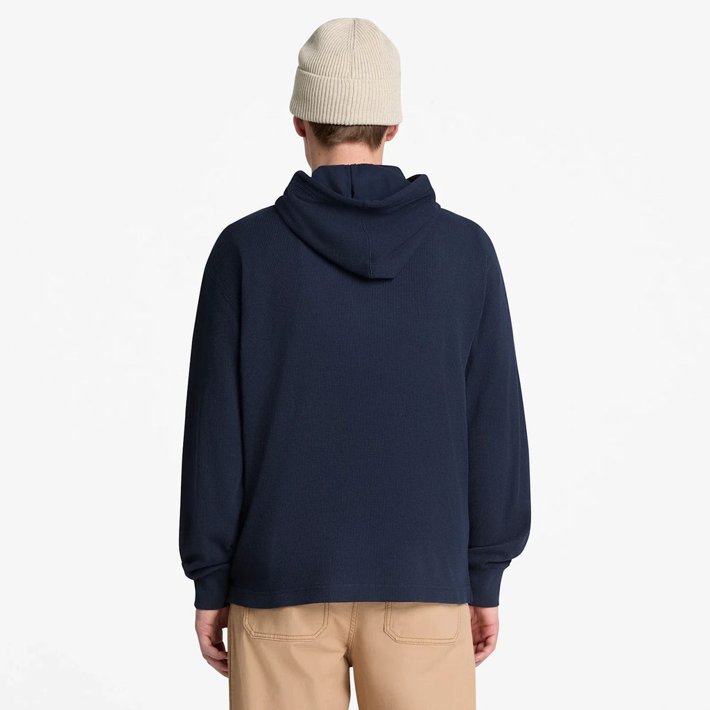 Men's Waffle-Knit Hooded Sweatshirt