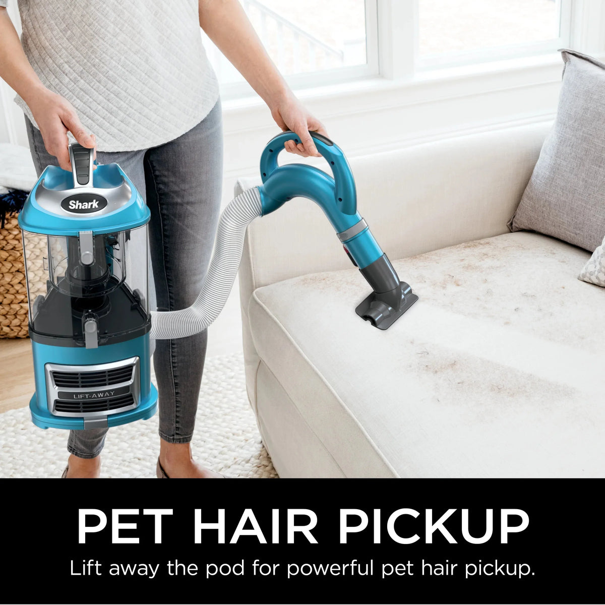 Shark Navigator Lift-Away Upright Vacuum, Bagless, Blue - NV380