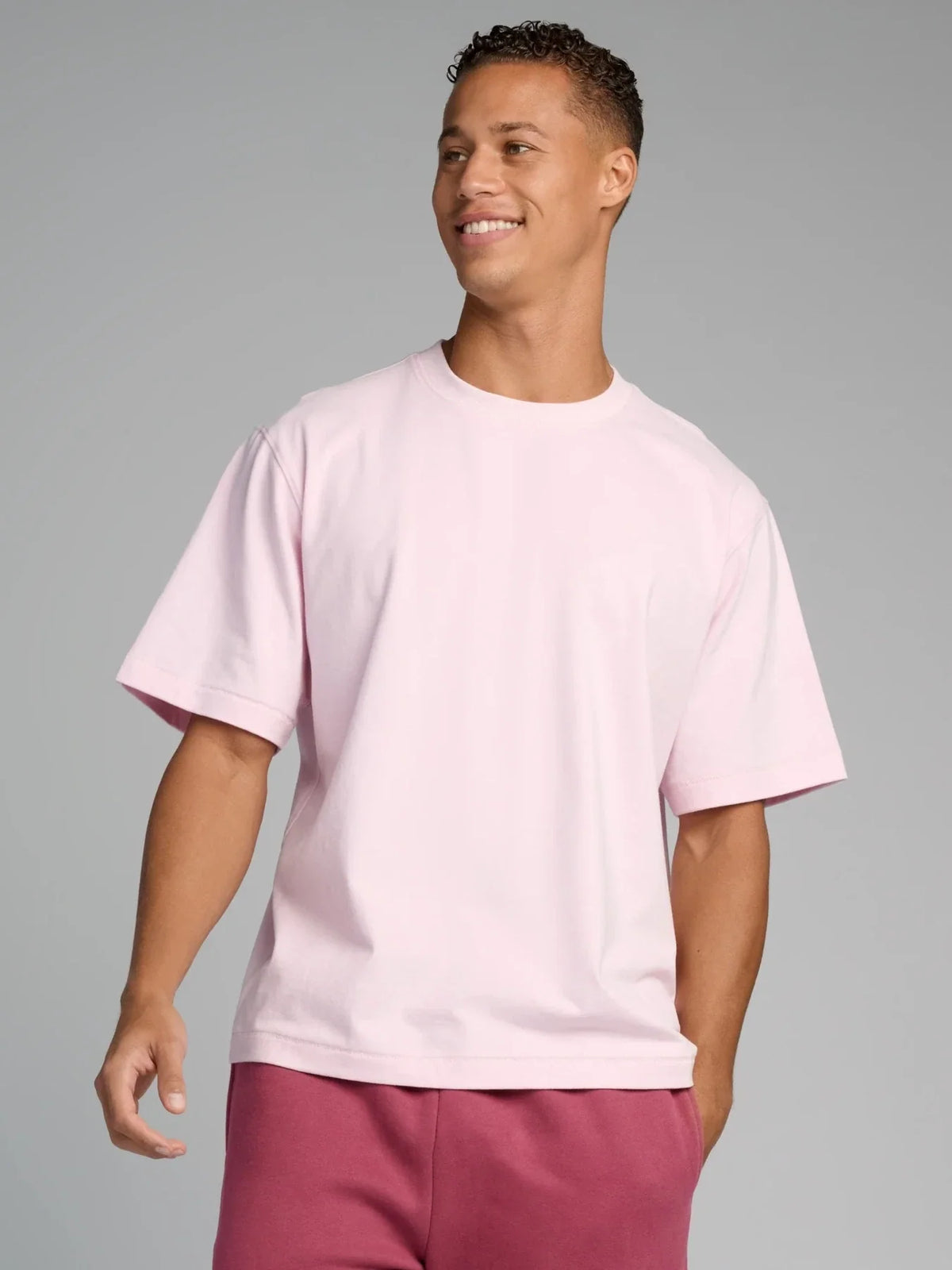 Heavyweight Boxy T-Shirt - Powder Pink
