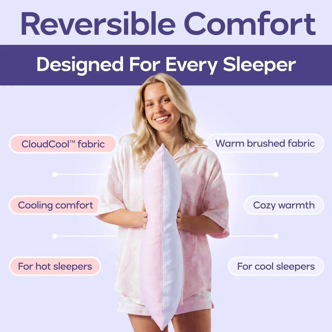 Reversible Cooling Pillowcases, 2-Pack - Pink