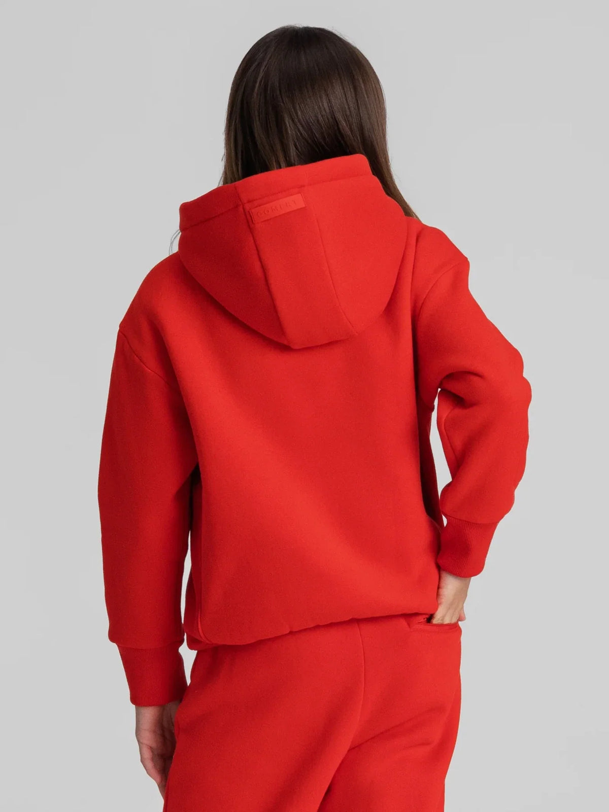 Kids Zip-Front Travel Hoodie - Crimson