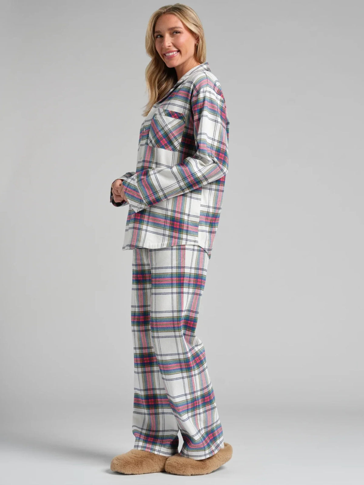 Flannel Pajama Shirt - Fireside Plaid