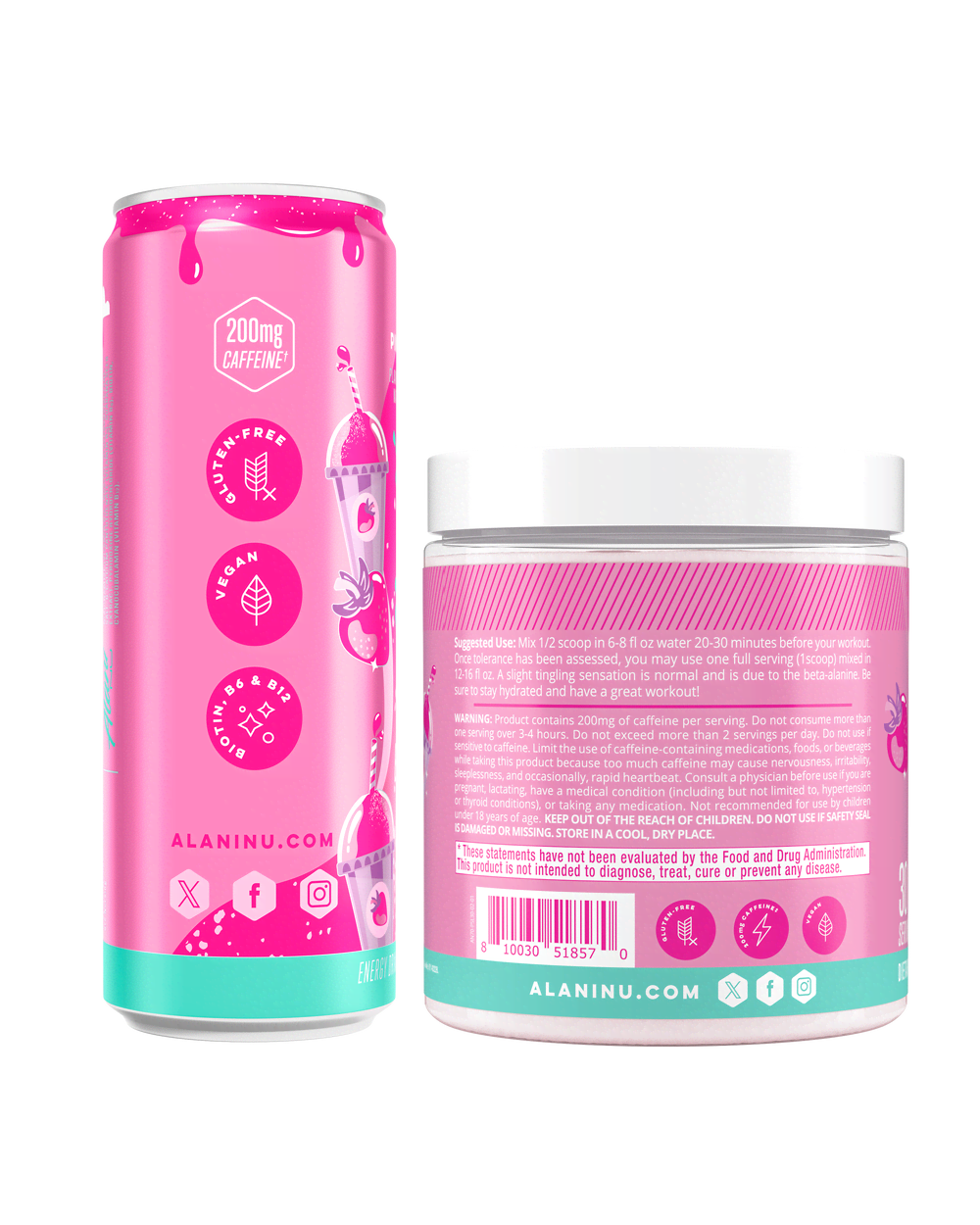 Energy Drink And Pre-Workout Bundle - Pink