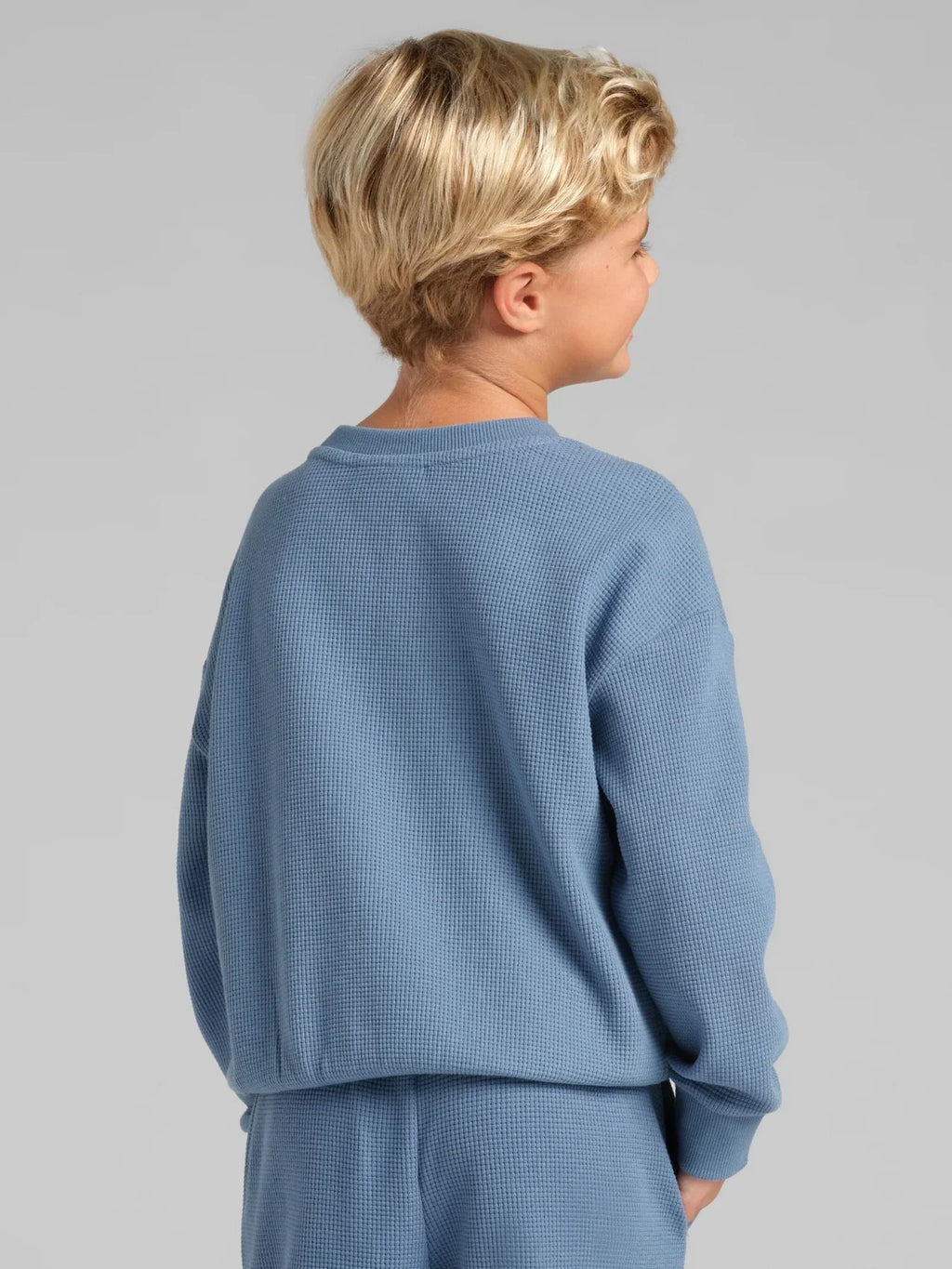 Kids' Waffle-Knit Long-Sleeve Top - Harbor