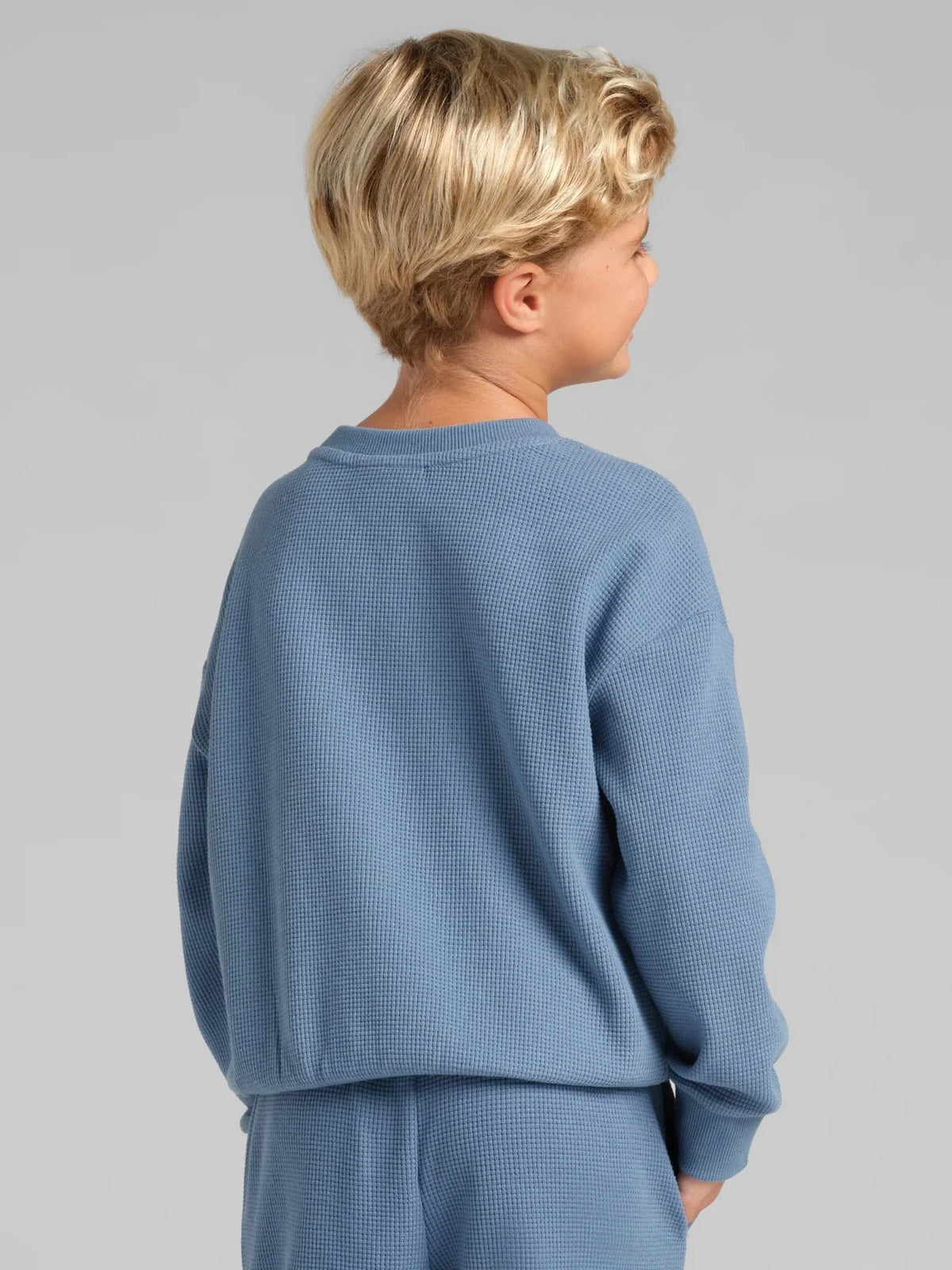 Kids' Waffle-Knit Long-Sleeve Top - Harbor
