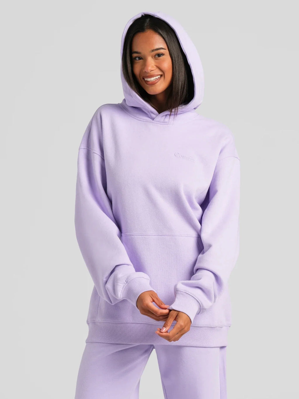 Lightweight Oversized Pullover Hoodie - Iris