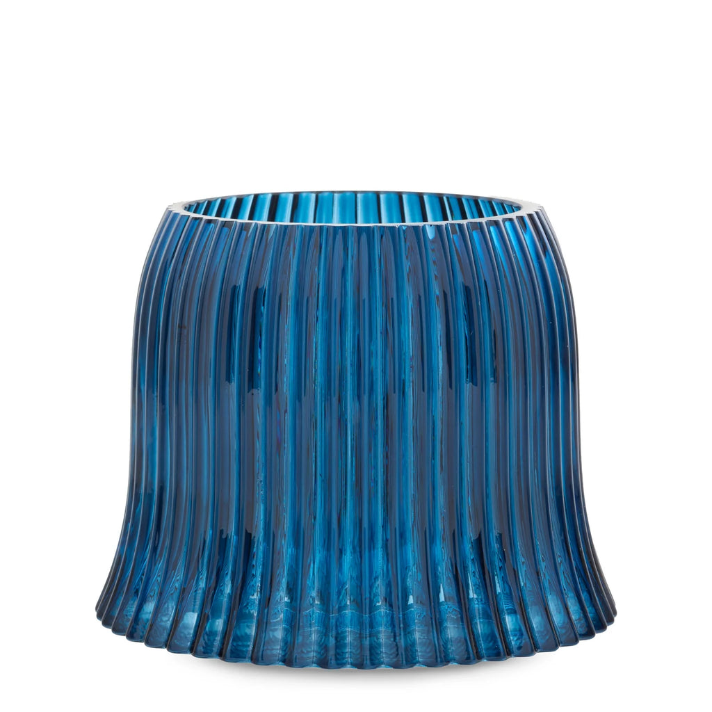 Ribbed Jar Candle Shade - Blue