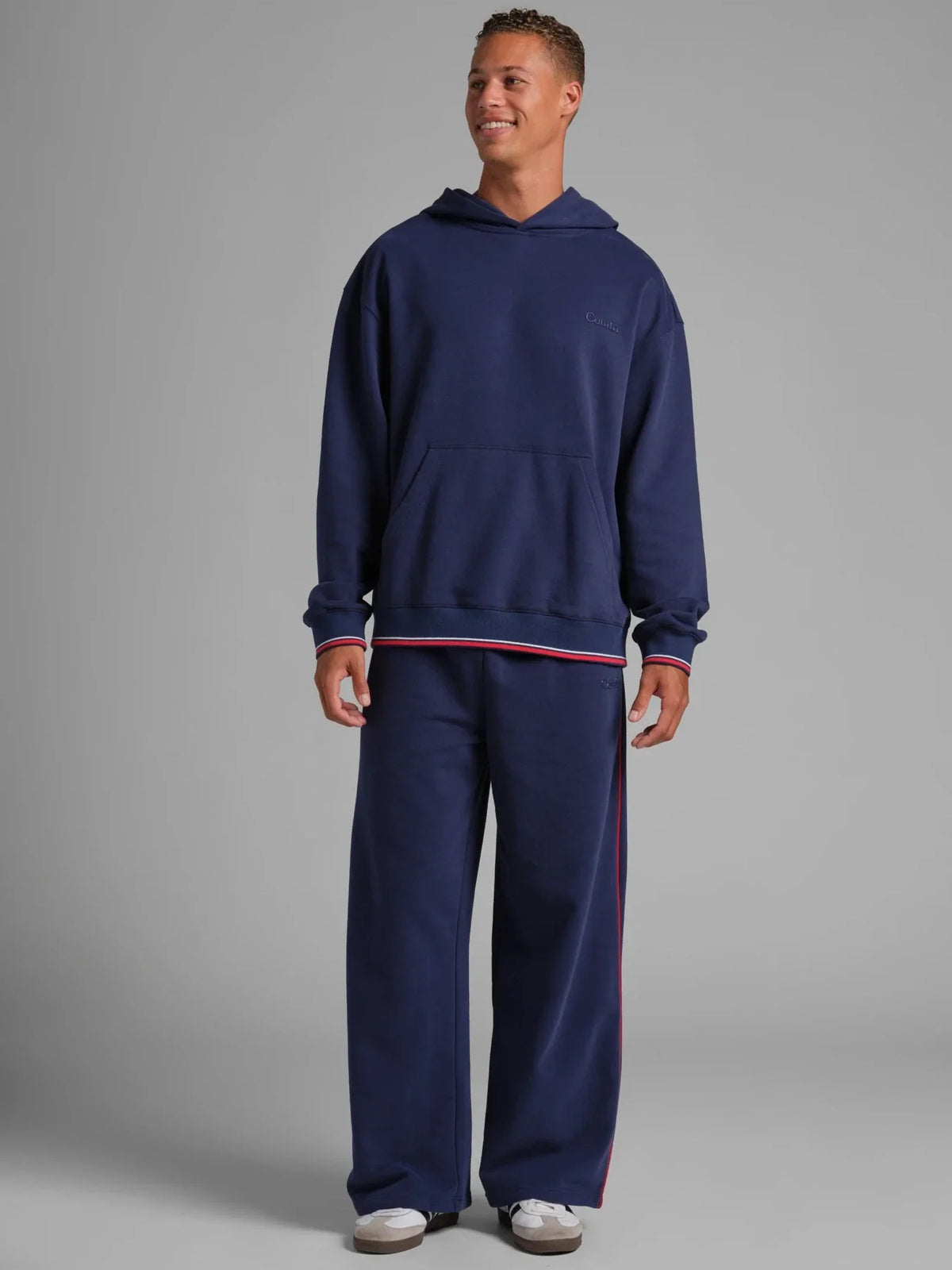 Lightweight Wide Leg Sweatpants - Blue