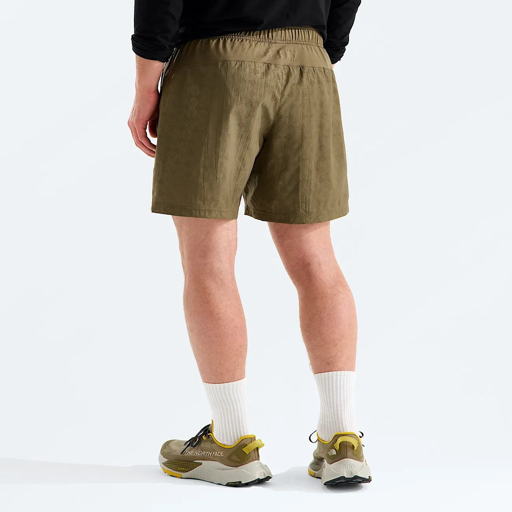 Men's 7-Inch Embossed Active Shorts - Brown