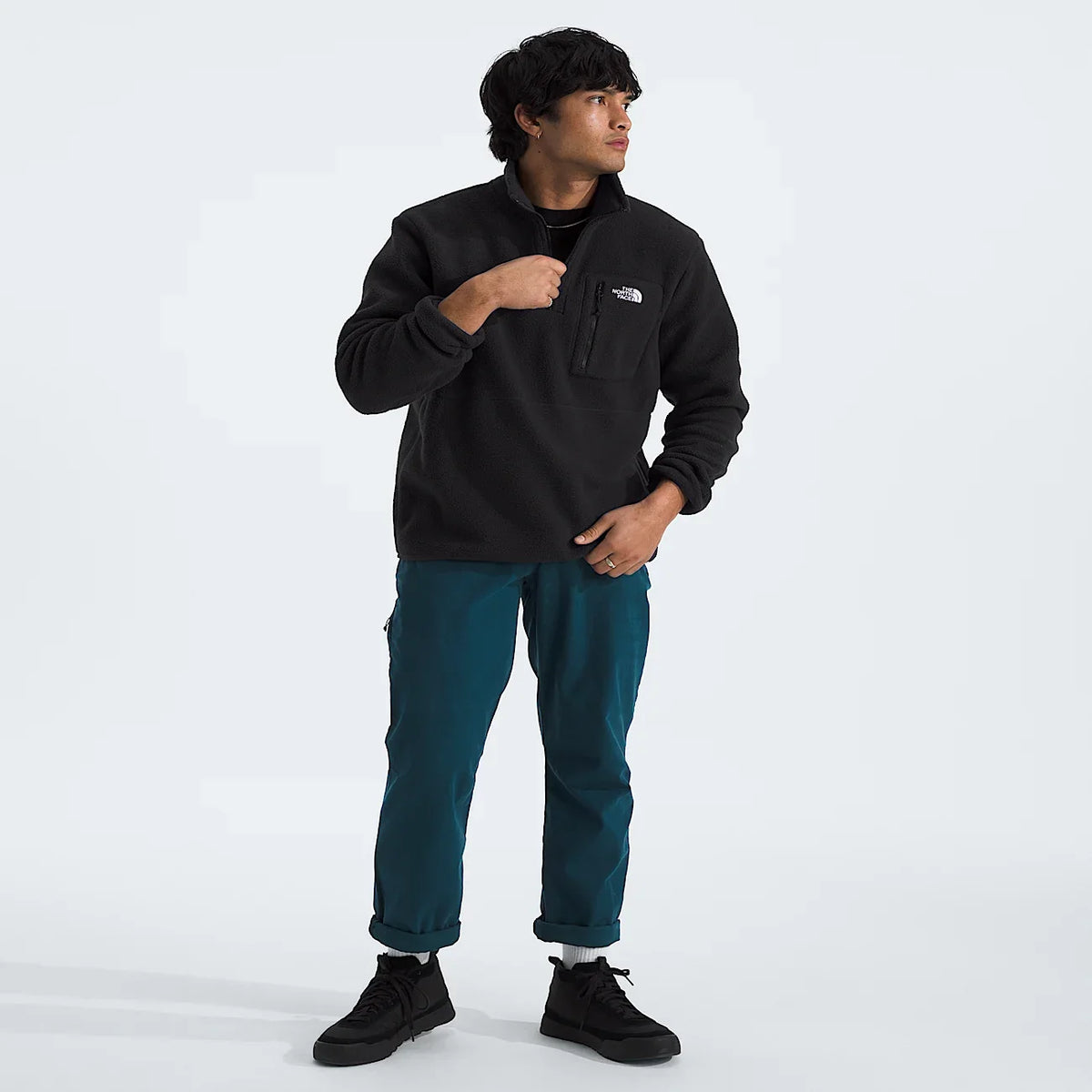 Men's Quarter-Zip Fleece Pullover - Black