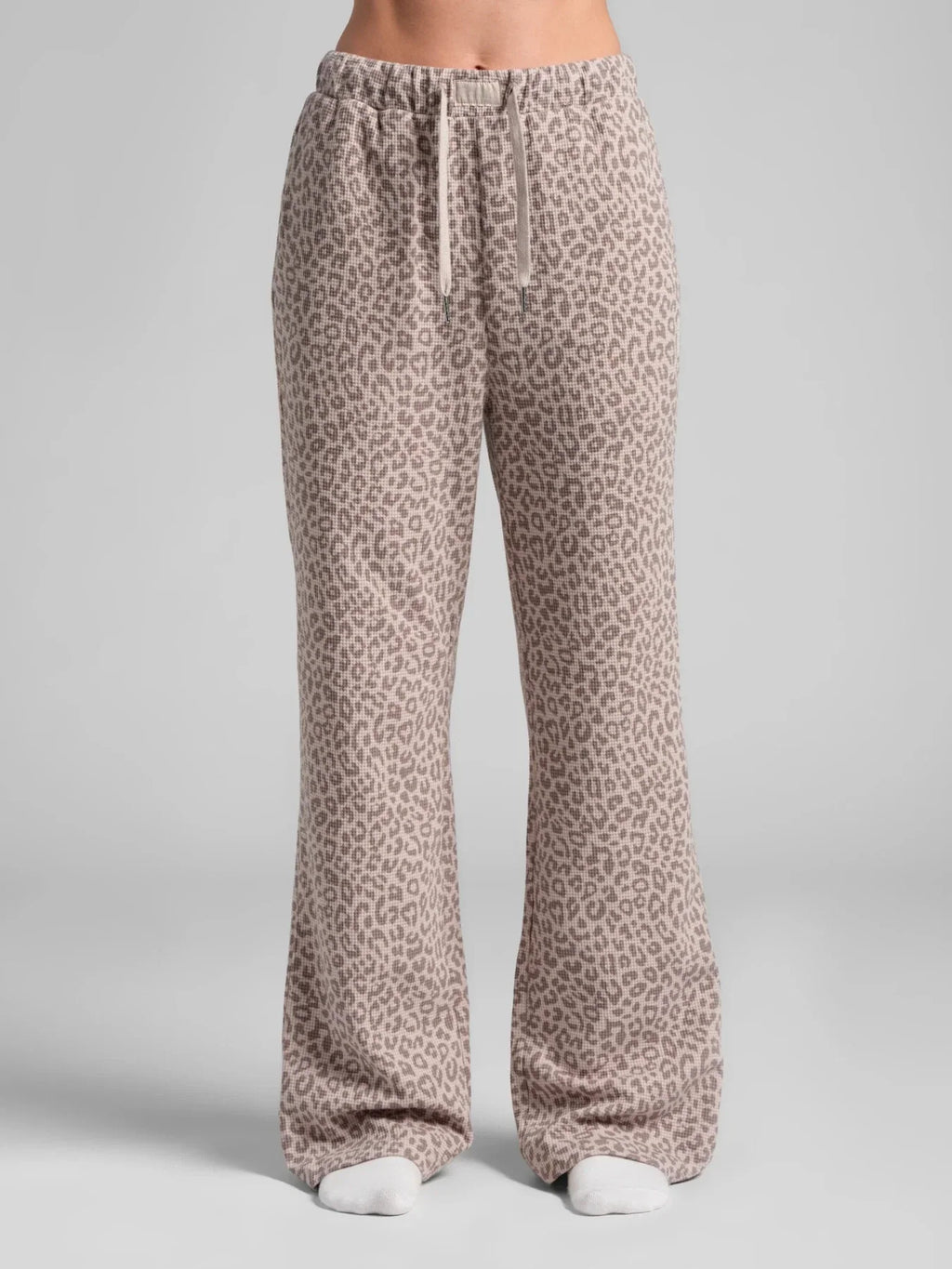 Waffle-Knit Lounge Pants - Sage Green