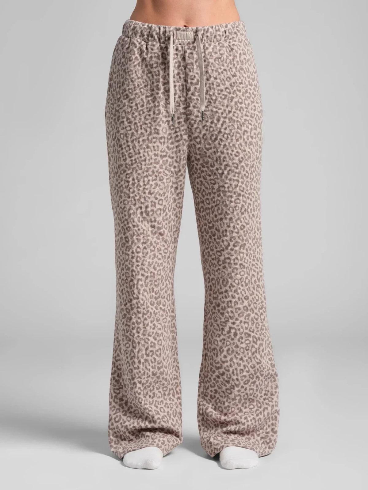 Waffle-Knit Lounge Pants - Sage Green