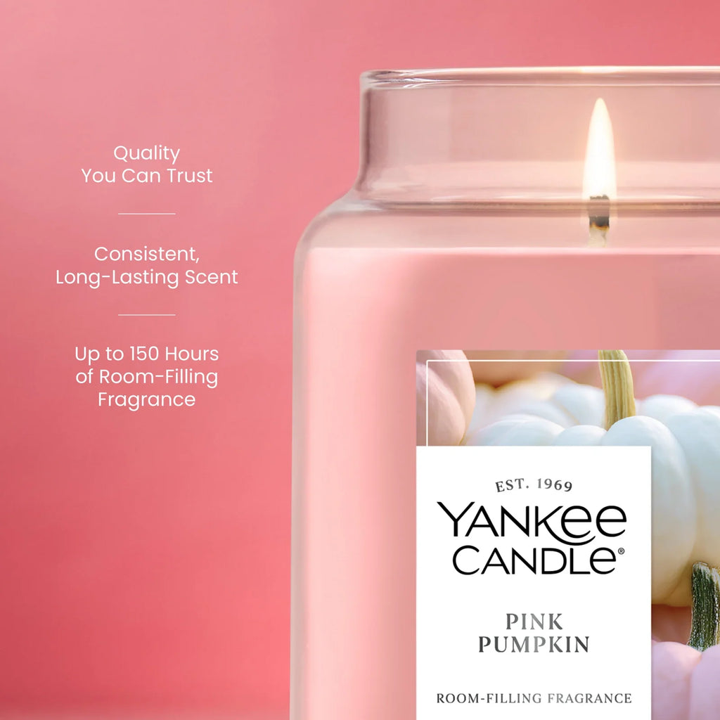 Large Jar Scented Candle - Pink Pumpkin