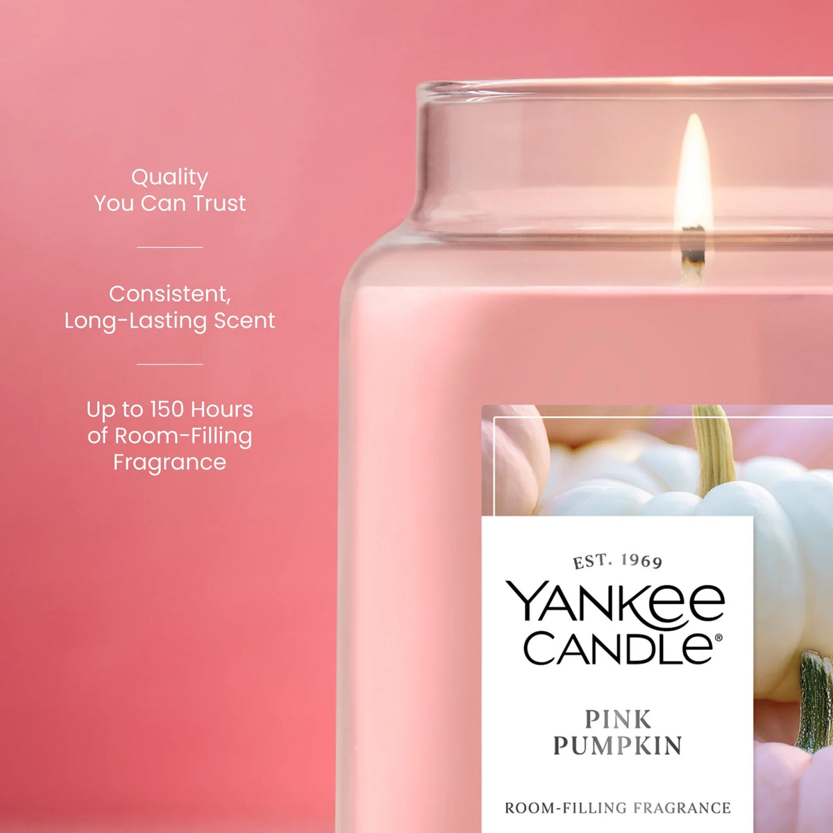 Large Jar Scented Candle - Pink Pumpkin