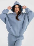 Zip-Up Hoodie - Blue Willow
