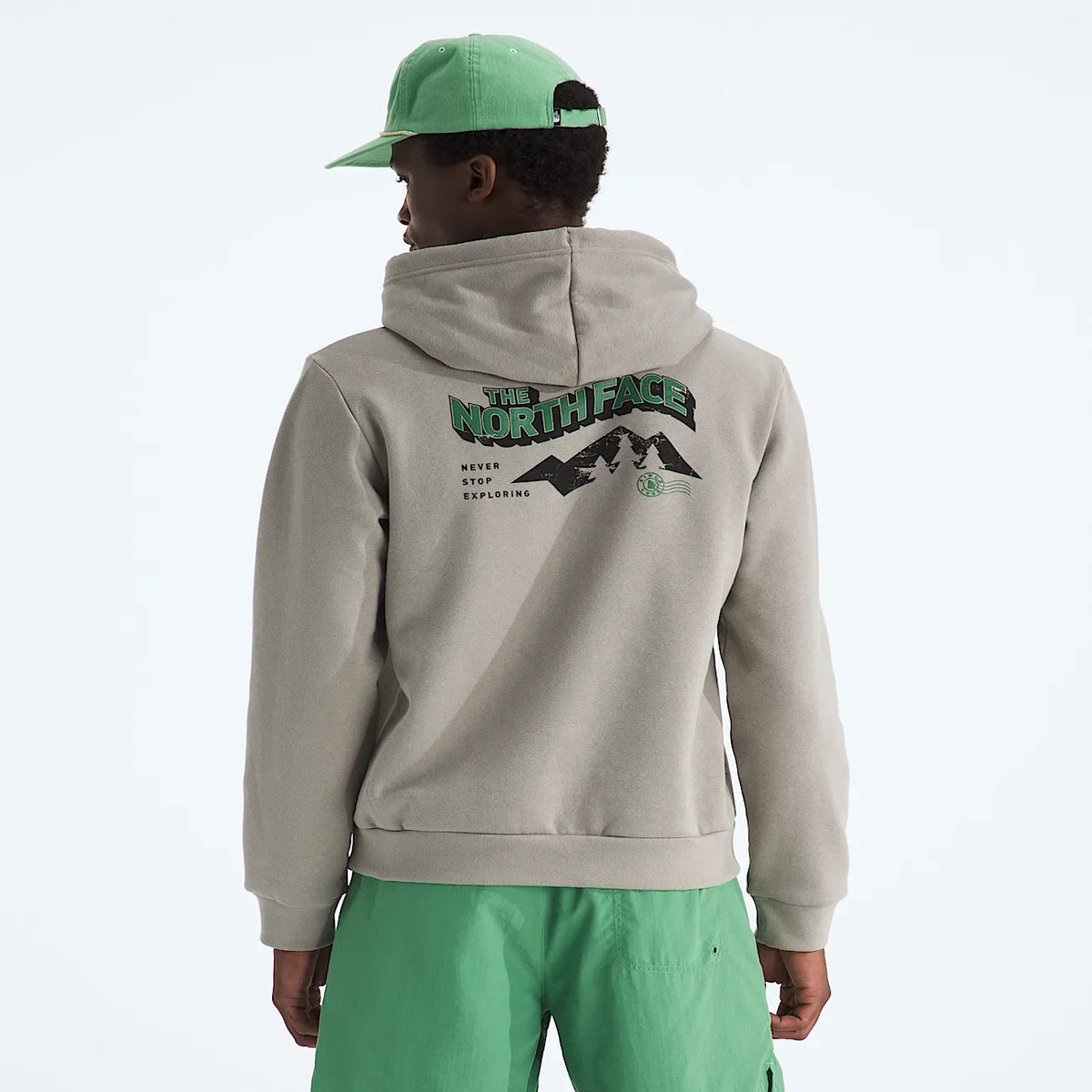 Men's Regular Fit Graphic Hoodie - Stone
