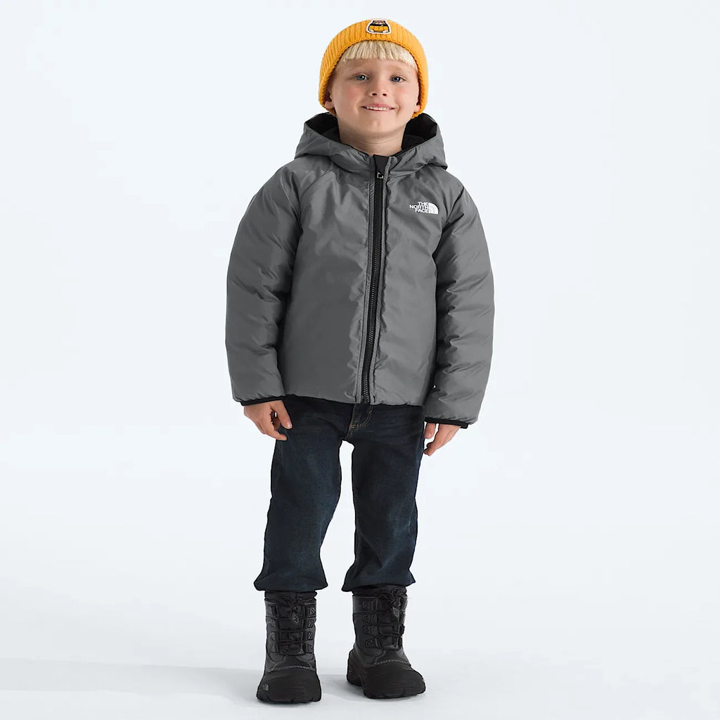Kids' Reversible Hooded Jacket - Black/Gray