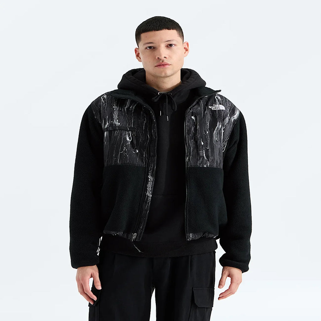 Men's Full-Zip Fleece Jacket - Black Print