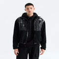Men's Full-Zip Fleece Jacket - Black Print
