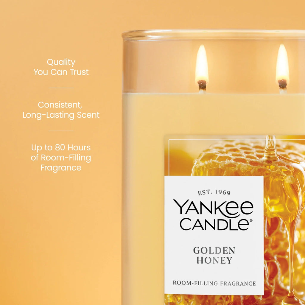 Large Honey Scented Tumbler Candle