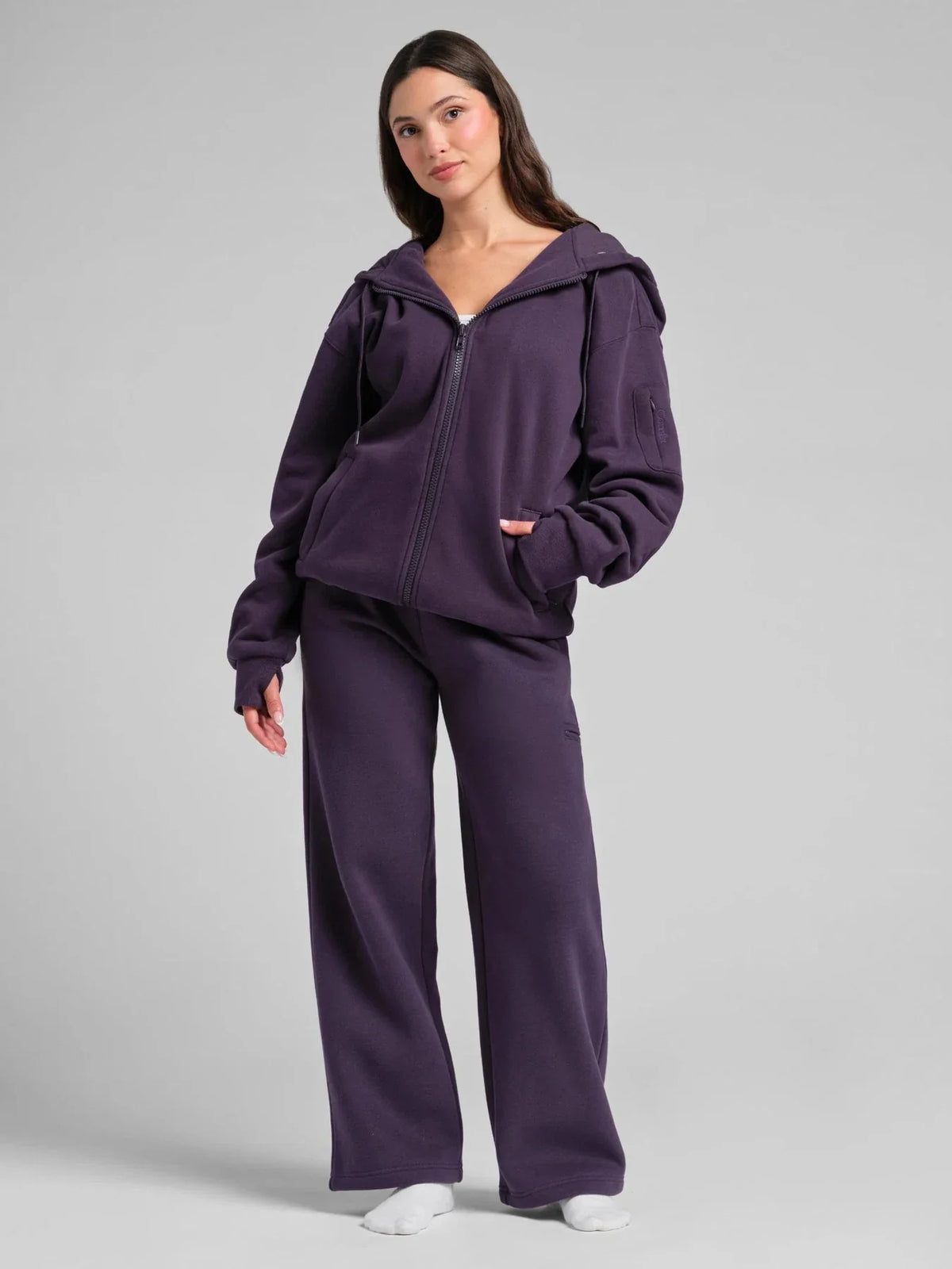 Zip Hoodie - Blackberry