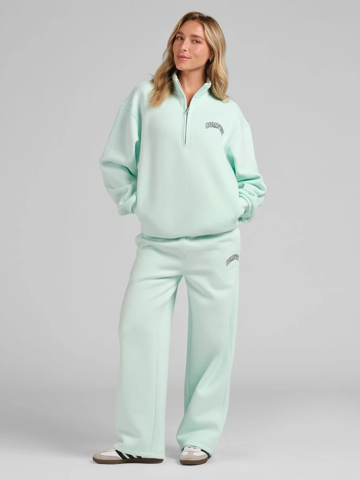 Straight Leg Sweatpants - Aqua Mist
