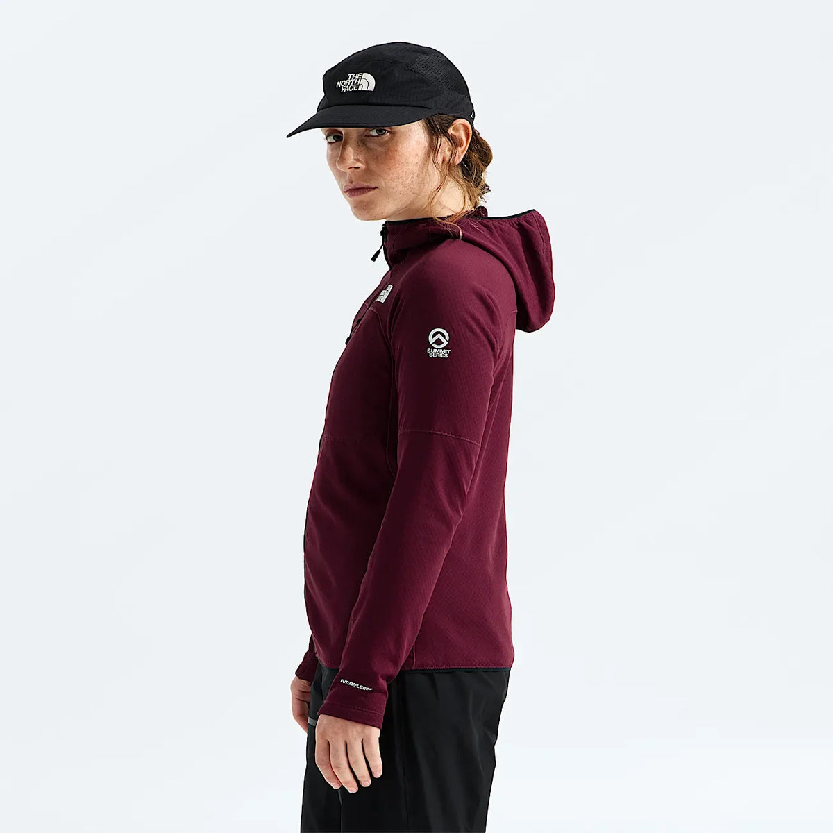 Women's Full-Zip Fleece Climbing Hoodie - Burgundy