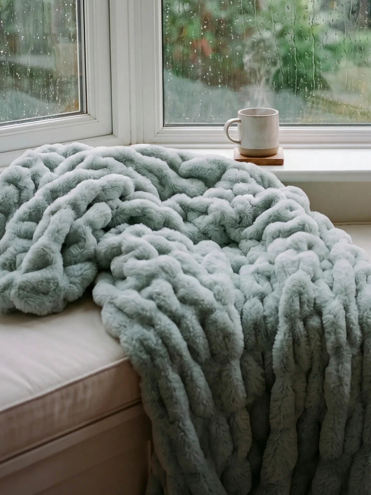 Oversized Plush Blanket - Sea Glass