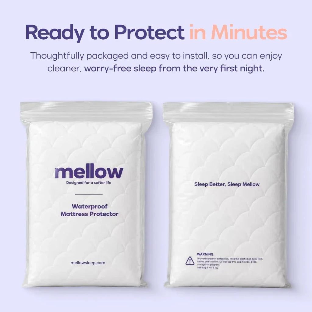 Waterproof Queen Mattress Protector - White