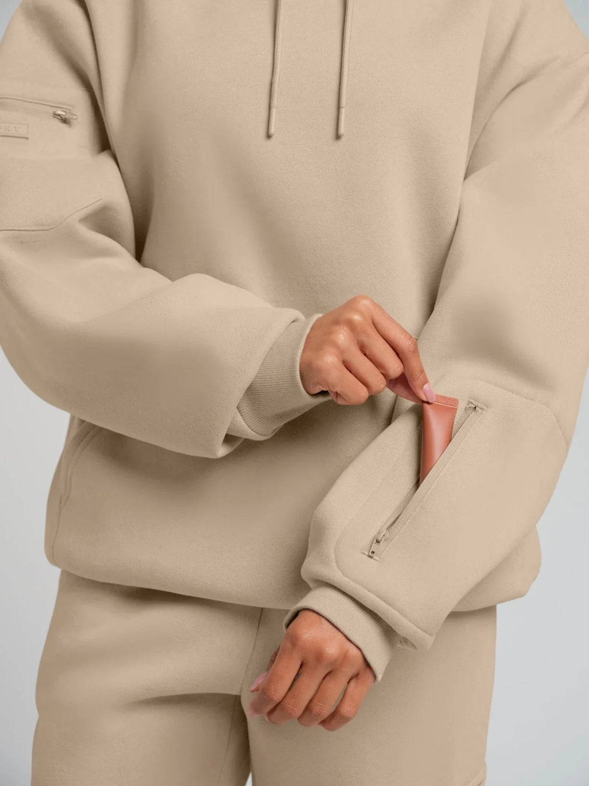 Travel Pullover Hoodie - Almond