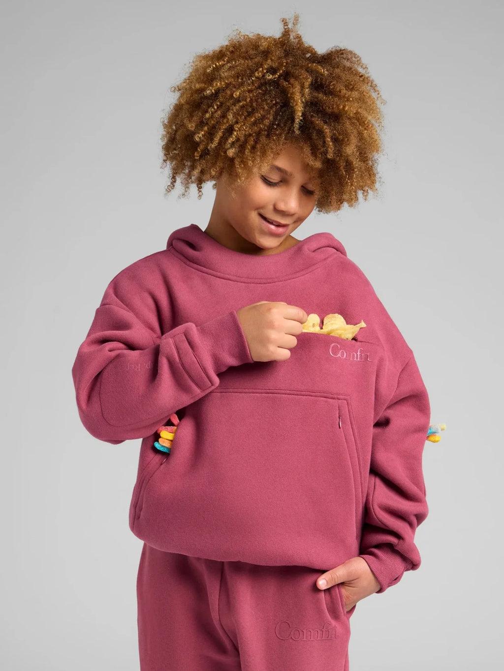 Kids Graphic Hoodie - Berry