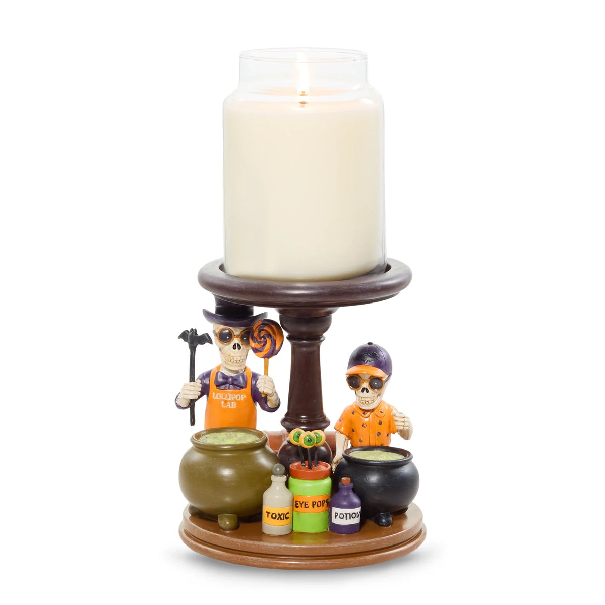 Halloween Laboratory Jar Candle Pedestal
