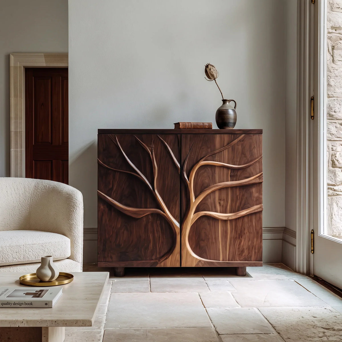 Modern Branch Relief Cabinet For Hallway
