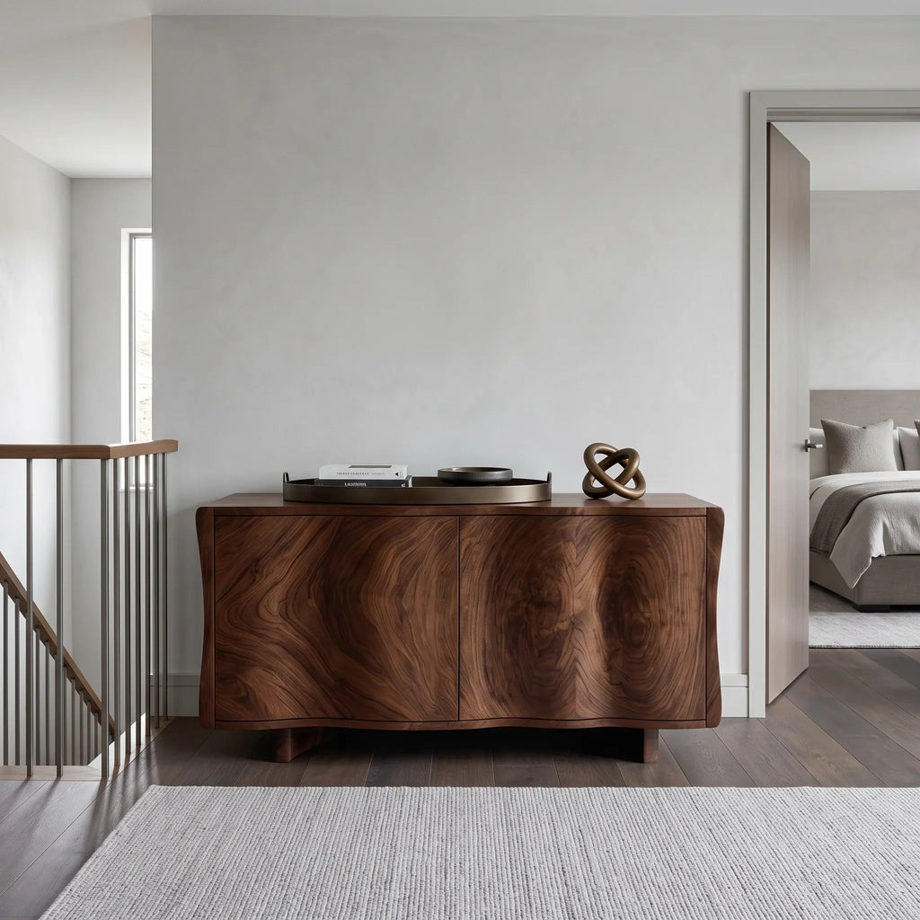 Contemporary Curved Sideboard For Foyer
