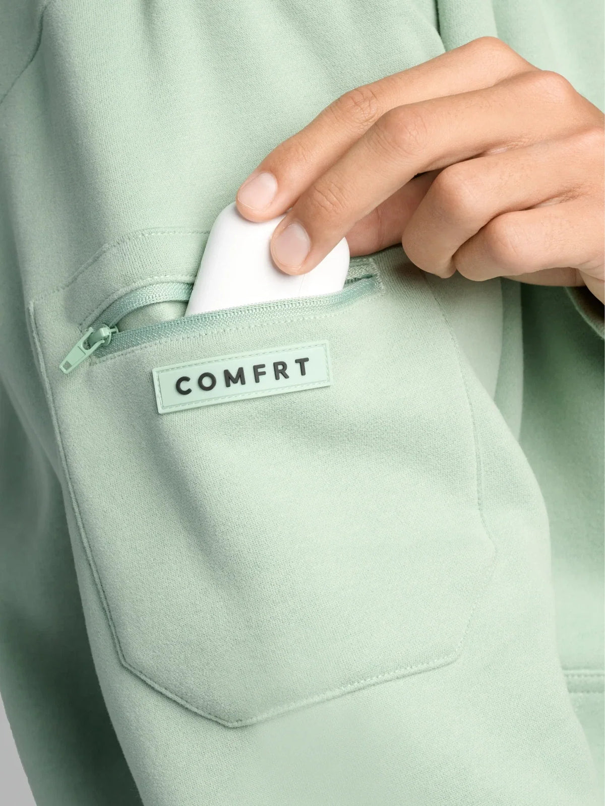 Full-Zip Travel Hoodie - Aloe