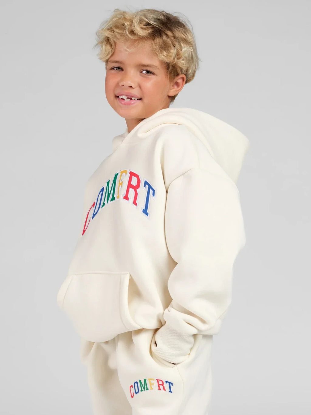 Kids Appliqué Hoodie - Shell