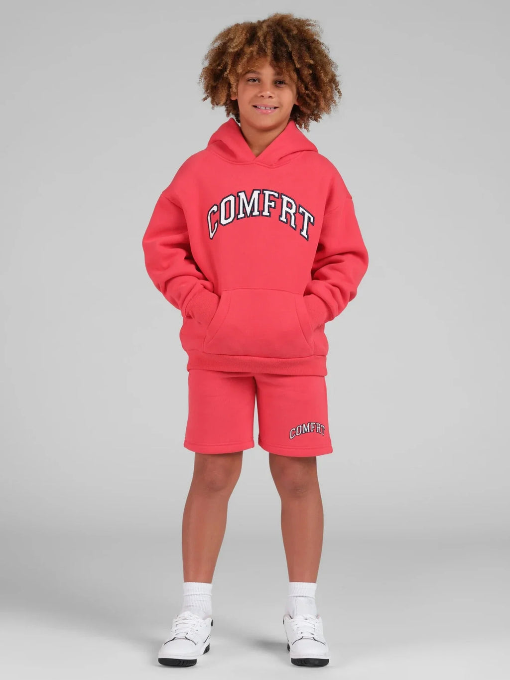 Kids' Logo Shorts - Hibiscus Red