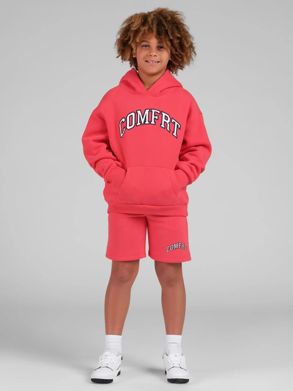 Kids' Logo Shorts - Hibiscus Red