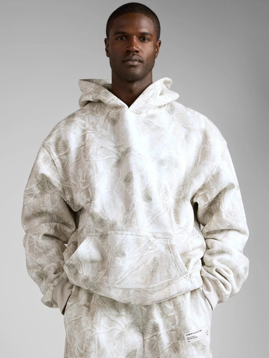 Camouflage Pullover Hoodie - Silver Birch