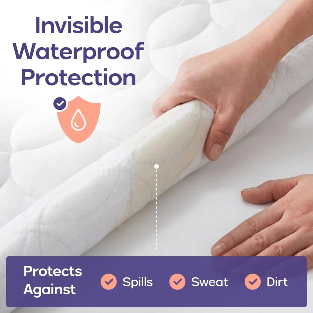 Waterproof Queen Mattress Protector - White