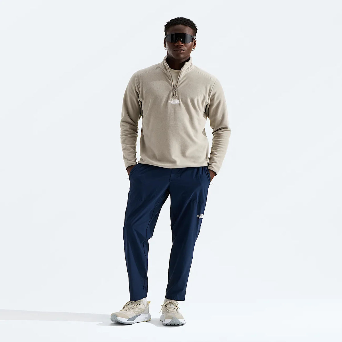 Men's Quarter-Zip Fleece Pullover - Stone